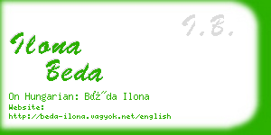 ilona beda business card